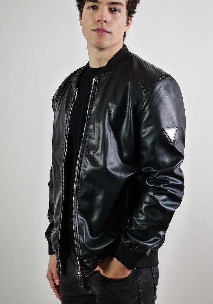 Zelus high quality London black bomber jacket